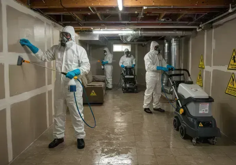 Basement Moisture Removal and Structural Drying process in Leadville North, CO